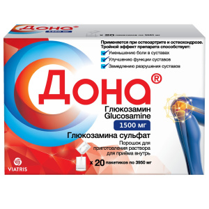 Купить: Дона 1,5 г 20 шт порошок для приготовления раствора для приема внутрь