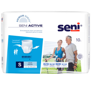 Купить: Seni Active 10 шт подгузники-трусы размер S 6 капель