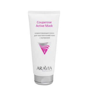 Купить: Aravia Professional Couperose Active Mask 200 мл корректирующая маска для чувствительной кожи с куперозом