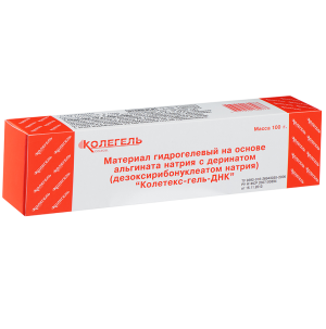 Купить: Колегель Колетекс-гель-ДНК 100 г материал гидрогелевый на основе альгината натрия с деринатом туба
