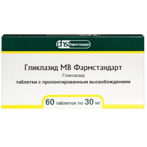 Купить: Гликлазид-МВ 30 мг 60 шт таблетки с пролонгированным высвобождением