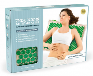 Купить: Иппликатор Кузнецова Тибетский 41 см x 60 см 1 шт на мягкой подложке зеленый