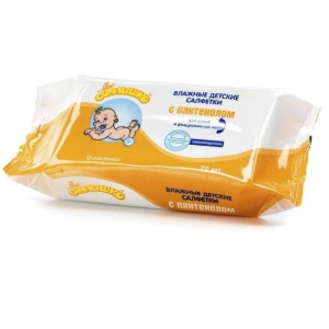 Купить: Мое Солнышко 70 шт салфетки влажные для детей с пантенолом для сухой и чувствительной кожи