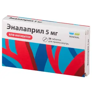 Купить Эналаприл Реневал 5 мг 28 шт таблетки