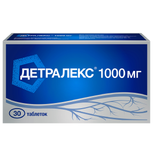 Купить: Детралекс 1000 мг 30 шт таблетки покрытые пленочной оболочкой