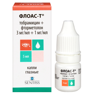 Купить: Флоас-Т 3 мг/мл+1 мг/мл 5 мл капли глазные
