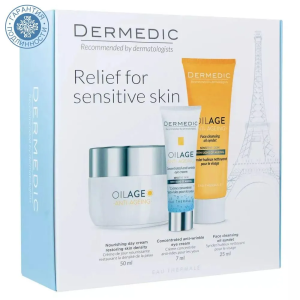 Купить: Dermedic Oilage набор 50 мл крем дневной + 7 мл крем под глаза + 25 мл масло очищающее