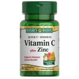 Купить: Nature's Bounty Витамин С плюс цинк 60 шт таблетки быстрорастворимые