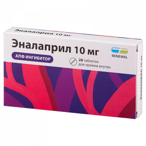 Купить: Эналаприл Реневал 10 мг 28 шт таблетки
