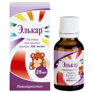 Купить: Элькар 300 мг/мл 25 мл раствор для приема внутрь