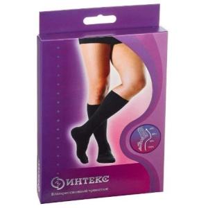 Купить: Интекс гольфы компрессионные мужские 1 класс компрессии размер S чёрные