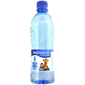 Купить: Малышка 0,5 л вода питьевая без газа розовая пэт