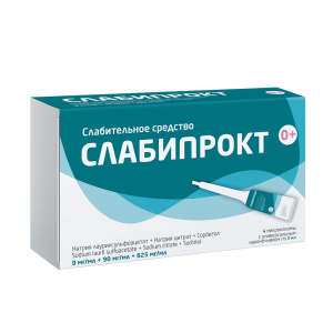 Купить: Слабипрокт 5 мл 4 шт раствор ректальный