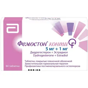Купить Фемостон Конти 1/5 84 шт таблетки покрытые пленочной оболочкой