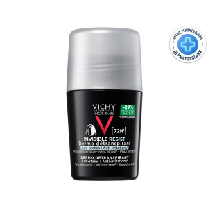 Купить: Vichy Homme Invisible 50 мл дезодорант-антиперспирант шариковый мужской  защита от пота 72 ч