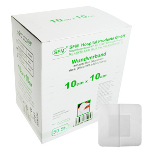 Купить: SFM  пластырь-повязка 10 см х 10 см 1 шт стерильный с впитывающей подушечкой