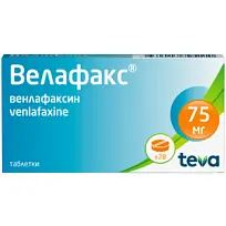 Купить: Велафакс 75 мг 28 шт таблетки