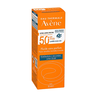Купить Avene Ultra Light SPF 50+ 50 мл флюид солнцезащитный без отдушек
