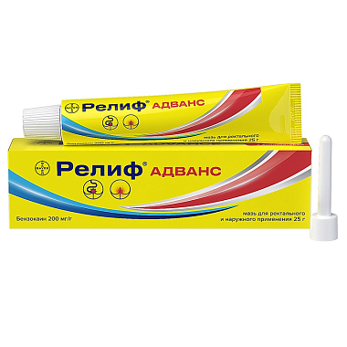 Купить Релиф Адванс 25 г мазь для ректального и наружного применения