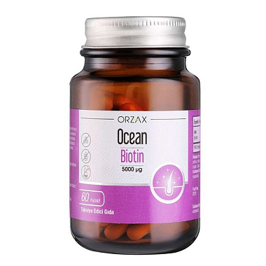 Купить Orzax Ocean Biotin 500 мг 60 шт капсулы