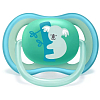 Купить Philips Avent Ultra Air SCF349/11 2 шт соска-пустышка силиконовая ортодонтическая 18+ мес динозаврик и коала