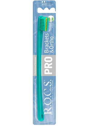 Купить Rocs Pro Brackets & Ortho щетка зубная мягкая