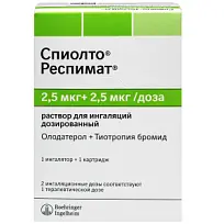 Купить: Спиолто Респимат 2.5 мкг+2.5 мкг/доза картридж 4 мл раствор для ингаляций