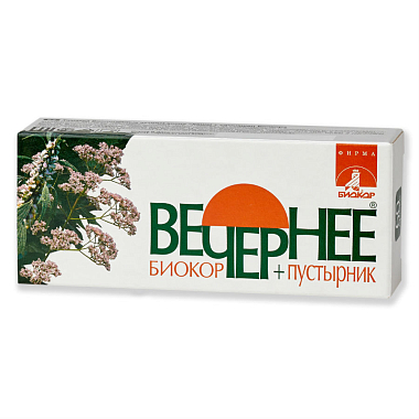 Купить Вечернее+Пустырник Биокор 60 шт драже