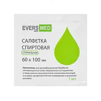 Купить: EversMed 60 мм х 100 мм 1 шт салфетки терильные