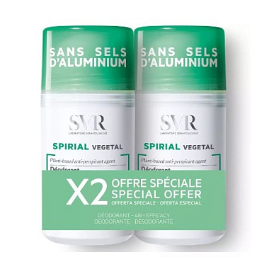 Купить SVR Spirial 50 мл 2 шт дезодорант-антиперспирант растительный