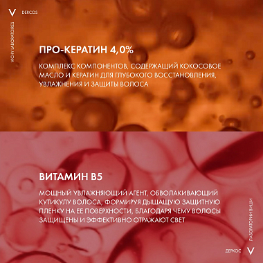 Купить Vichy Dercos Kera-Solutions 200 мл увлажняющая экспресс-маска с комплексом Про-Кератин реконструирующая поверхность волоса