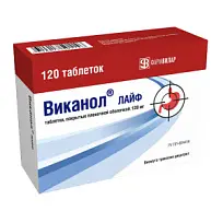 Купить: Виканол Лайф 120 мг 60 шт таблетки покрытые пленочной оболочкой