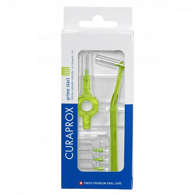 Купить Curaprox Prime Start CPS011 5 шт ершики межзубные + держатель UHS409 и UHS470