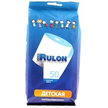 Купить Mon Rulon 50 шт бумага туалетная влажная для детей