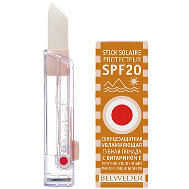 Купить Belweder SPF 20 4 г помада для губ увлажняющая витамин Е