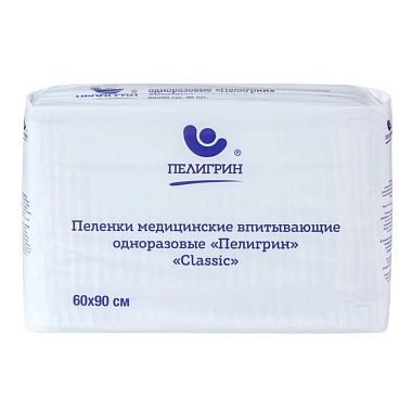 Купить Пелигрин Классик 90 см x 60 см 10 шт пеленки впитывающие одноразовые