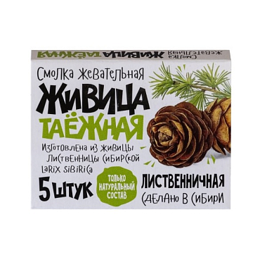 Купить Живица Таёжная 5 шт жевательная резинка лиственничная