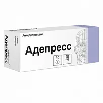 Купить: Адепресс таблетки по 20мг №30