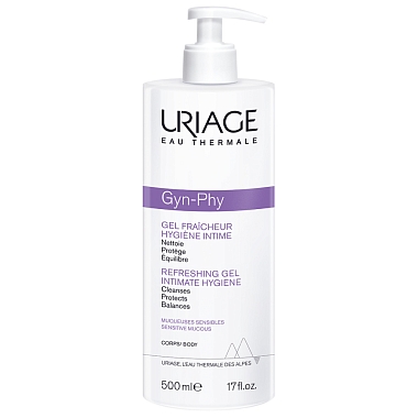 Купить Uriage Gyn-Phy 500 мл гель для интимной гигиены освежающий флакон-помпа
