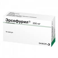 Купить: Эрсефурил 200 мг 14 шт капсулы