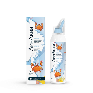 Купить ЛинАква Бэби 0,9 % 150 мл средство для орошения и промывания носа