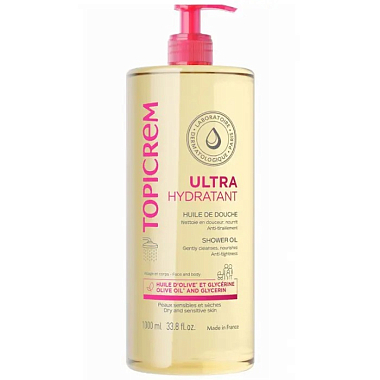 Купить Topicrem 1000 мл масло для душа ультра увлажняющее