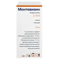 Купить: Монтевизин 0,05 % 10 мл капли глазные флакон + насадка дозирующая