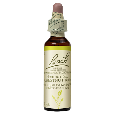 Купить Капли баха №7 Честнат бад (Почки конского каштана) — неумение учиться на прошлых ошибках, 10мл