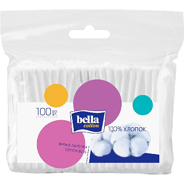 Купить Bella Cotton 100 шт ватные палочки пакет