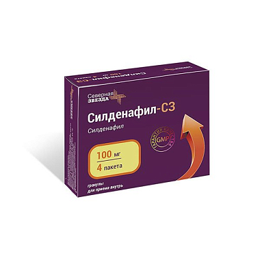 Купить Силденафил-СЗ 100 мг 4 шт гранулы для приема внутрь саше