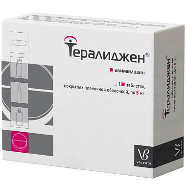 Купить Тералиджен 5 мг 100 шт таблетки покрытые пленочной оболочкой