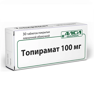 Купить Топирамат 100 мг 30 шт таблетки покрытые пленочной оболочкой