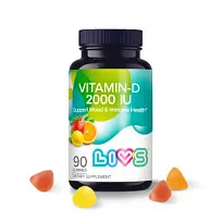 Купить: LIVS Витамин D3 2000 МЕ 90 шт мармеладные пастилки со вкусом фруктов и ягод