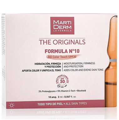 Купить Мартидерм Формула №10 HD Color Touch SPF30 2 мл 10 шт ампулы